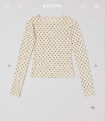 POPPY 아사기니요 DOT LACE SEE-THROUGH TOP