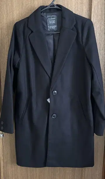 블랙 체스터 코트 롱 기장