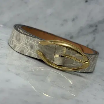 이탈리아제 FURLA 훌라 벨트 얇은 벨트 크로커다일 화이트