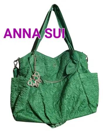 미사용 ANNA SUI 퀼팅 2way 백 그린