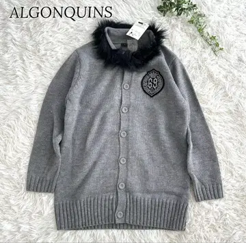 새상품 ALGONQUINS 알곤킨 롱 니트 가디건 퍼 y2k