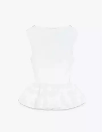 미사용 새상품 ZARA 대비 스트랩 페플럼 상의 택 포함