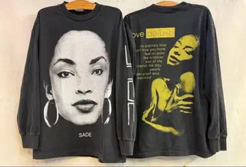 XL SADE 그래픽 블랙 긴팔 티셔츠