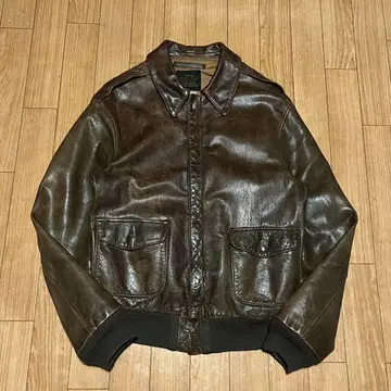 레어 천연 가죽 avirex A2 자켓 80s 브라운