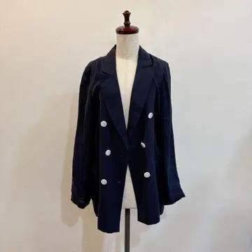 네이비 노카라 자켓 YAMADAYA FENNEL