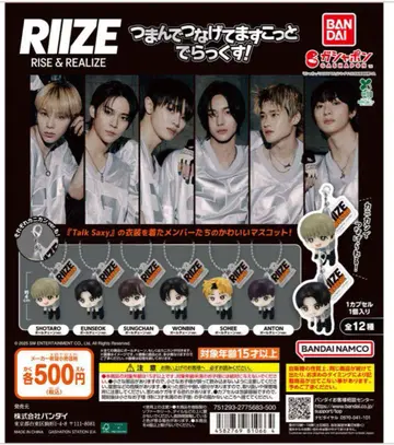 RIIZE 집어서 이어 붙이는 마스코트 디럭스! 가챠 컴프 세트 12