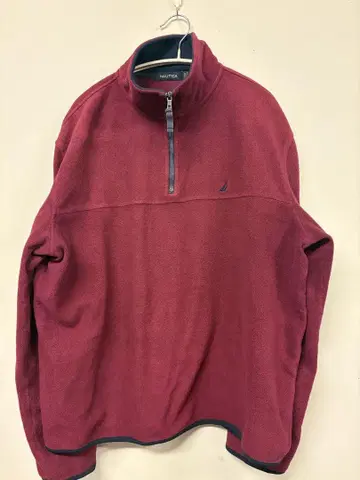 NAUTICA 빨간색 하프 지퍼 플리스 자켓 L