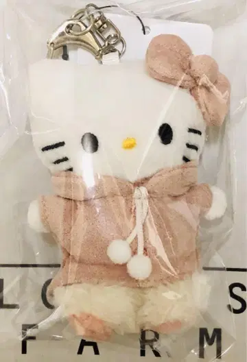 로리즈팜 헬로키티 M% 폼폼 핑크 키링