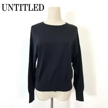 언타이틀 실크 캐시미어 긴팔 리브 니트 블랙 2 B247