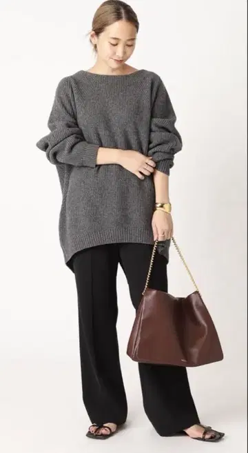 Deuxieme Classe 이지 플레어 팬츠 34 블랙