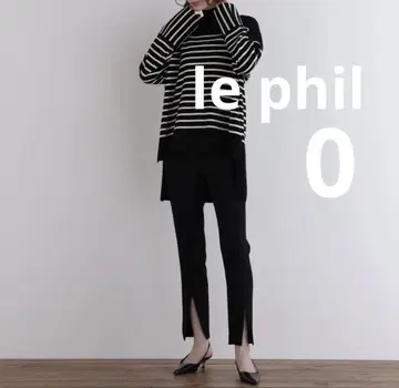 le phil 루피 2WAY 트윌 프론트 슬릿 팬츠 0 블랙