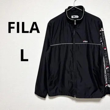 휠라 여성용 남성용 점퍼 집업 블루종 블랙 블랙 L