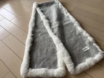 훌라 그레이 화이트 머플러 훌라