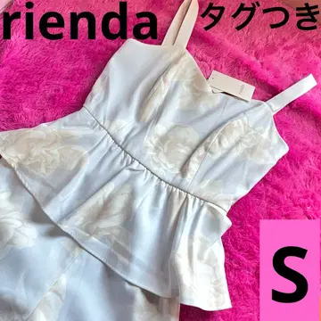 미사용 새상품 택 포함 rienda 스카이블루 플라워 프린트 올인원