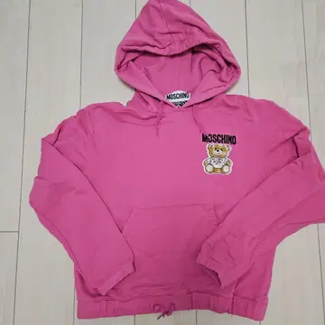 MOSCHINO 핑크 후드 부착 후드티