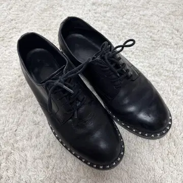 ASH 스터드 장식 블랙 가죽 로퍼 블랙 37