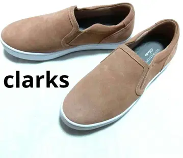 클락스 더스티 핑크 브라운 스웨이드 슬립온 스니커즈 23cm