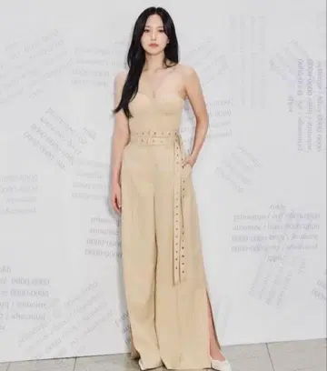 TWICE 미나 rokh H&M 울 블렌드 벨티드 코르셋 상의