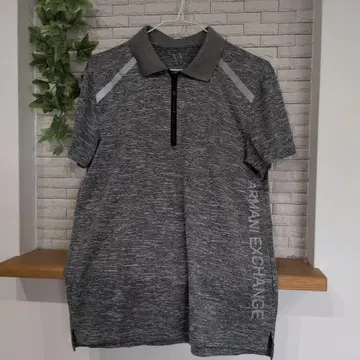 ARMANI EXCHANGE 그레이 피케 셔츠 M