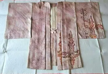 순수 실크 총시보리 겉옷 끈 포함