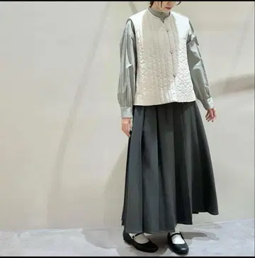 휴일과 시 플리츠 스커트 색상 다크 그린 [ 선데이 플리츠 스커트 ]