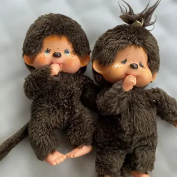 쇼와 레트로 몬치치 캐릭터 봉제 인형 2체 세트
