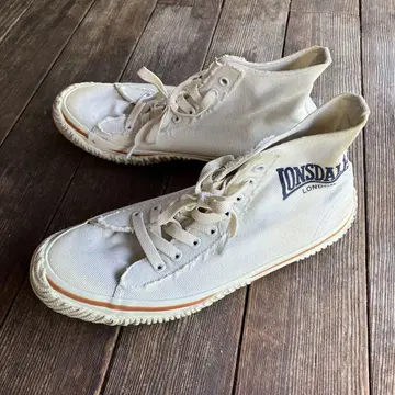 LONSDALE 화이트 하이컷 스니커즈
