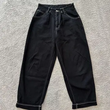 엑스걸 블랙 와이드 데님
