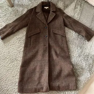 MOUSSY 롱 코트 사이즈 2 브라운 계열 체크