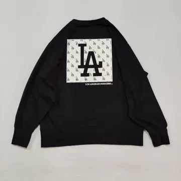 MLB 공식 로스앤젤레스 다저스 블랙 빅 로고 맨투맨 LL
