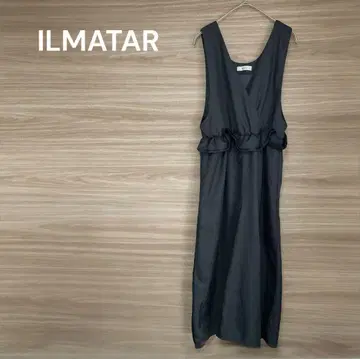 ILMATAR [ M ] 블랙 올인원 프릴 디자인 깔끔한 스타일