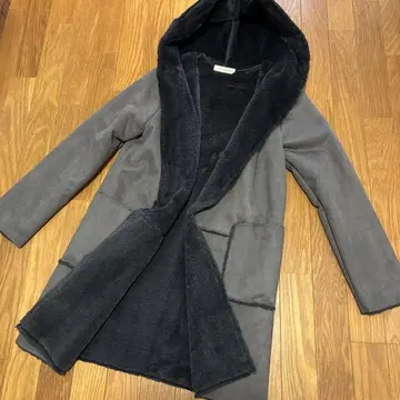 LATOCALLE 아우터 코트 차콜 그레이 M 후드