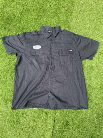 Dickies 블랙 반팔 워크 셔츠