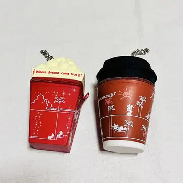 디즈니 실리콘 백참 케이스 커피 팝콘