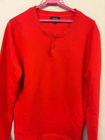 A.P.C. 오렌지 헨리넥 티셔츠 M