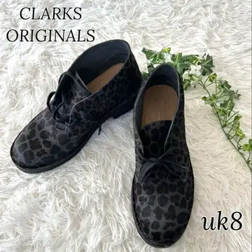 클락스 디저트 부츠 알리사 디저트 가죽 왈라비 부츠 레오파드