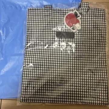 미개봉 새상품 택 포함 파밀리아 깅엄 체크 토트백 블랙 한정판
