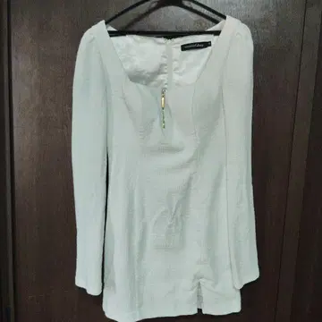 ROBE de FLEURS Glossy 화이트 드레스 M