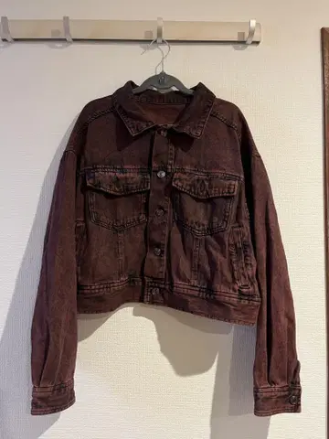 케미컬 레드 데님 자켓