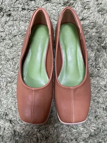 S 사이즈 RODEO CROWNS 스퀘어 펌프스 브라운 상자 없음