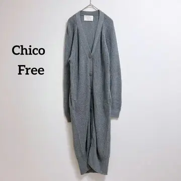 Chico 치코 롱 가디건 긴팔 V넥 그레이 심플 5806