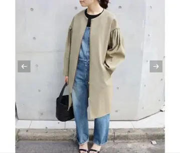 IENA 개더 슬리브 코트 베이지 38