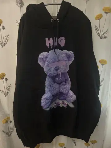 빅 실루엣 Psycho Bear 빅 후드티 WRouge