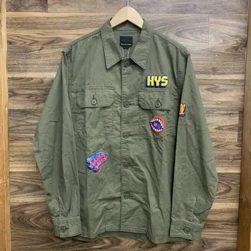 미사용 HYSTERIC GLAMOUR HYS 아플리케 밀리터리 셔츠