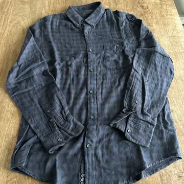 파파스 체크 무늬 긴팔 셔츠