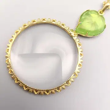 미사용 보관품 루페 펜던트 목걸이 ~어린잎의 우아함~
