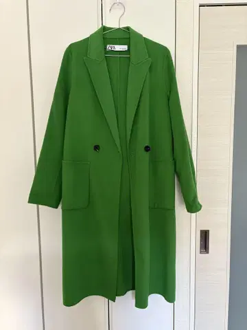 ZARA 롱 코트 그린
