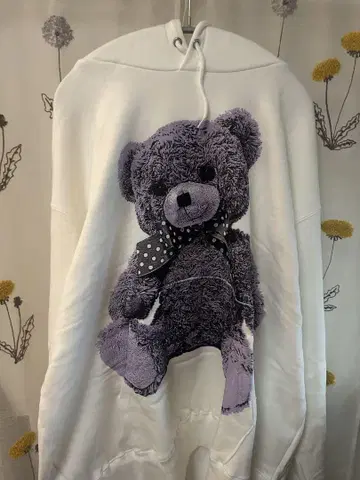 빅 실루엣 Ribbon Bear 빅 후드티 WRouge