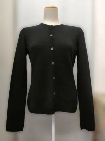 폭시 블랙 캐시미어 가디건