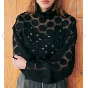 LE CIEL BLUE 르쉘 블루 도트 패턴 셔츠 36 사이즈